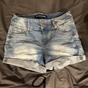 Wallflower Women's Blue Denim Shorts